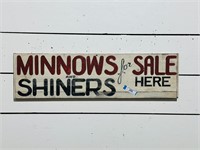 Painted Wooden Minnows Sign