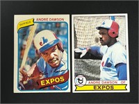 1979 & 80 Topps Andre Dawson Cards