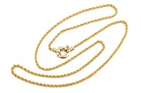14K Yellow Gold 23" Rope Necklace.
