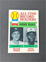 1979 Topps Hank Aaron & Roger Maris HR Records