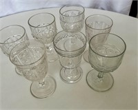 Vintage Pressed Glass Goblets