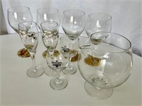 Stemware and Footed Cocktail Pitcher
