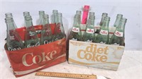 Vintage 8 Pack Diet Coke & Reg Coke in Carriers