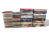 45+ music CDs and 35+ DVDs movies