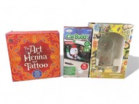 The Art of Henna and tattoo kit, car buddy, wizard