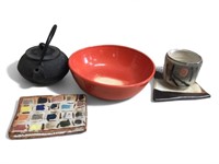 Ceramic TeaPot. Plates, Bowl & Cup