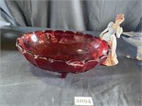 Decorative Figure w/ Large Serving Bowl