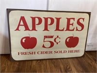 Heavy Metal Apple Sign, 31 1/2"x19 3/4”