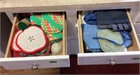2 Drawers of Aprons & Hot Pads