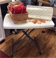 Lifetime Folding Table, Bread Box & Towels