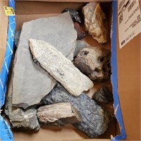 Box of Assorted Minerals & Coal
