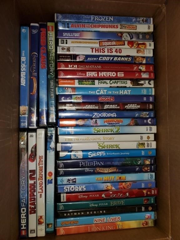 Box of Assorted DVDs