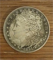 1891 Morgan Silver Dollar Coin