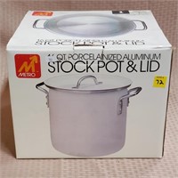 16 Quart Porcelainized Aluminum Stock Pot w/