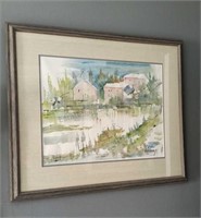 Alfred Birdsey Framed Watercolor 22x26