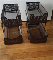 Metal Shelf Slide Out Organizers 13x14x7