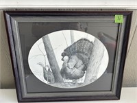 NWTF Herb Booth Turkey Sketch- Framed