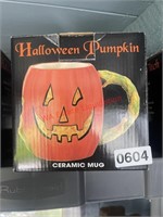 Ceramic Halloween Pumpkin Mug new (Backhouse)