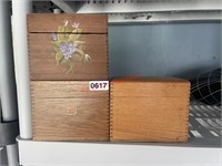 3 Wood Recipe Boxes (Backhouse)