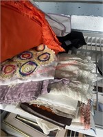 Needle Point and Linens lot Vintage (Backhouse)