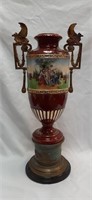 Metal/Hand Painted 27.5" T Urn - See Description