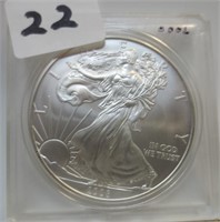 2008 American Silver Eagle, BU