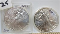 2 - 2011 American Silver Eagle, BU