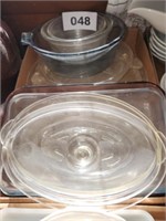 LOT VARIOUS GLASS BAKING DISHES & SUCH