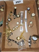 LOT VARIOUS WOMENS WATCHES- POCKET WATCH