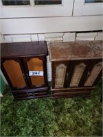 2 STANDING MULTI DOOR SMALL JEWELRY BOXES