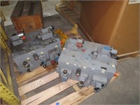 2 heavy Rexroth parts, 1510 pounds