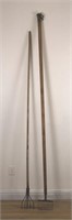 LARGE PAIR OF ANTIQUE OYSTER TONGS
