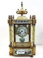 A French Style Cloisonne Mantle Clock