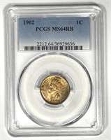 1902 Indian Head Cent PCGS MS64 RB