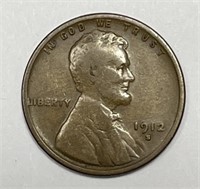 1912-S Lincoln Wheat Cent Fine F
