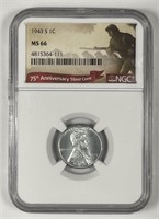 1943-S Lincoln Wheat Cent NGC MS66