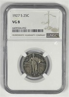 1927-S Standing Liberty Silver Quarter NGC VG8