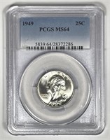 1949 Washington Silver Quarter PCGS MS64