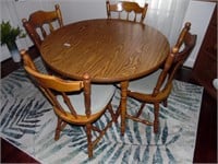 ROUND DINING ROOM TABLE WITH 4 CHAIRS