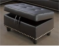 Devion Furniture Faux Leather Ottoman