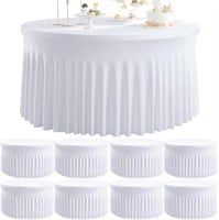 8 Pack Spandex Round Tablecloths for 60"" Table