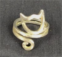Sterling Cat Ring