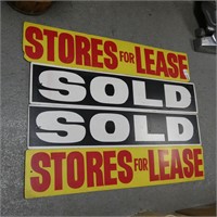 Stores for Lease & Sold Signs
