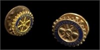 Vintage Rotary International Wheel/cog Lapel Pins
