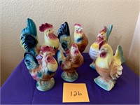 Chicken and rooster ceramic lot #126
