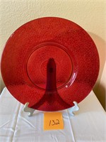 Large red Deco plate #132
