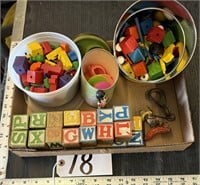 Vintage Toys Alphabet Blocks & More