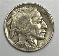 1931-S Buffalo Nickel Extra Fine XF
