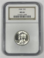1944 Washington Silver Quarter NGC MS66