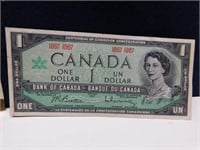 CANADA 1967 1 DOLLAR NOTE, NO SEREAL NUMBER